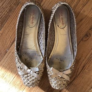 Kate Spade Geri Flats. Gold